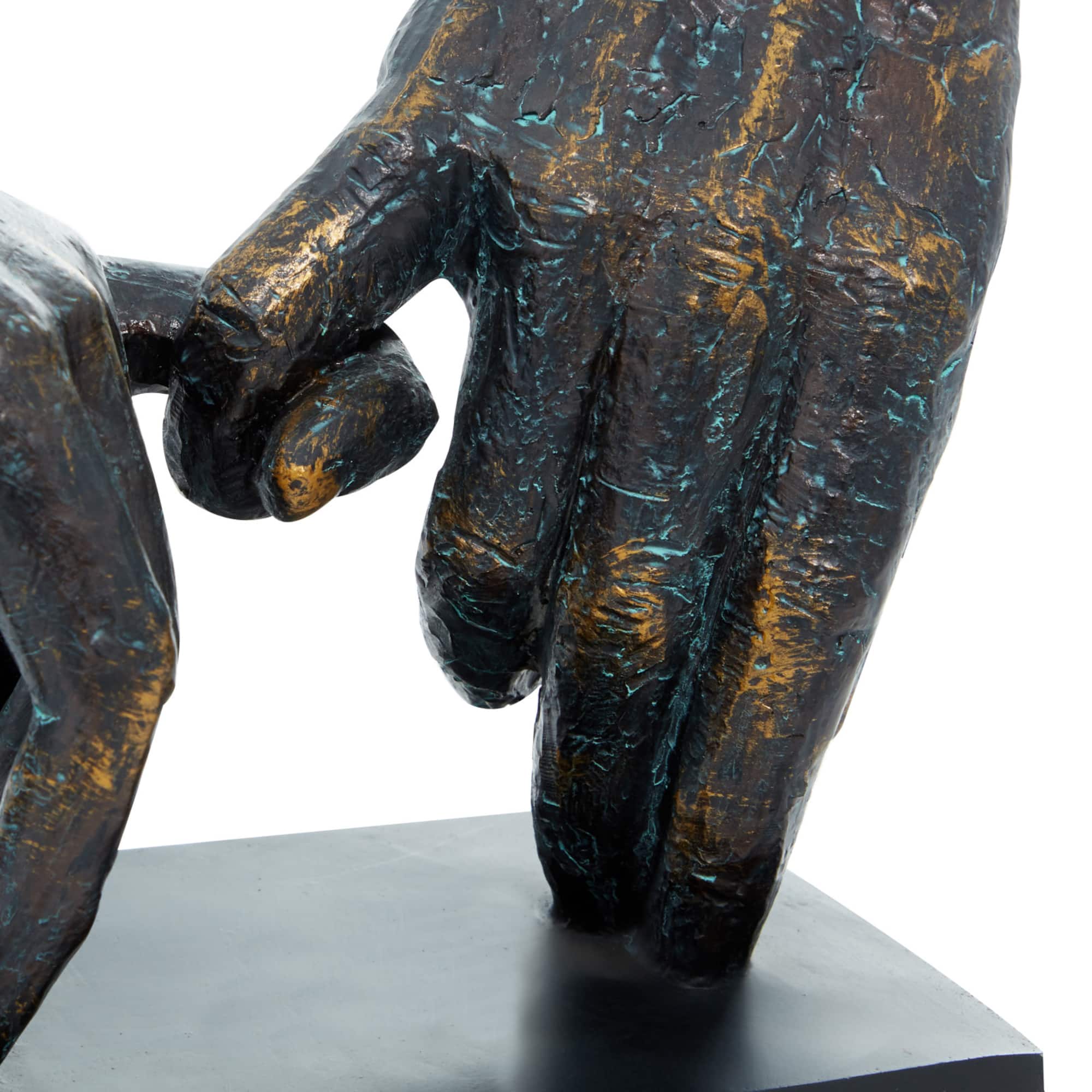 10" Black Polystone Traditional Pinky Swear Sculpture